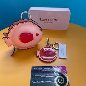 NWT Kate Spade Puffer Fish Coin Purse/Keychain Set